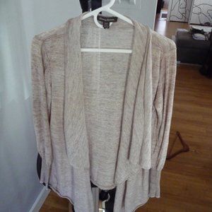 TOMMY BAHAMA  linen beige open front oversized waterfall cardigan size PS